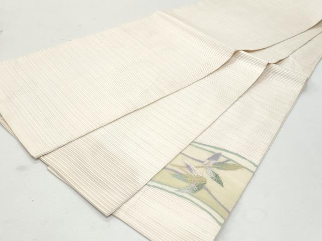 平和屋着物＊夏物 太鼓柄袋帯 絽綴れ 枝葉文 金銀糸 正絹 逸品 CAAW6953fb
