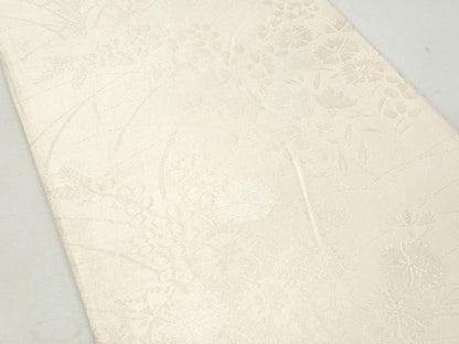 平和屋着物＊夏物 六通柄袋帯 秋草文 金糸 正絹 逸品 CAAW6955fb