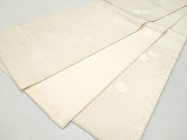 平和屋着物＊夏物 六通柄袋帯 秋草文 金糸 正絹 逸品 CAAW6955fb