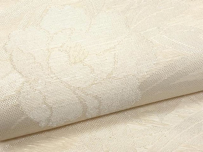 平和屋着物＊夏物 六通柄袋帯 草花文 銀糸 正絹 逸品 未使用 CAAW6956fb