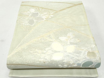 平和屋着物＊夏物 六通柄袋帯 枝葉文 金糸 正絹 逸品 CAAW6957fb