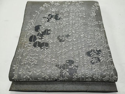 平和屋着物＊夏物 太鼓柄袋帯 枝垂れ柳 銀糸 正絹 逸品 CAAW6958fb