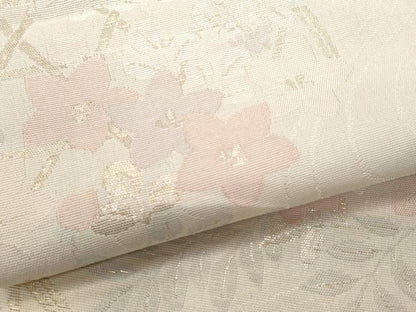 平和屋着物＊夏物 六通柄袋帯 流水籬草花文 金糸 正絹 逸品 CAAW6959fb
