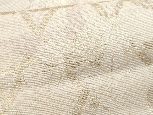平和屋着物＊夏物 六通柄袋帯 流水籬草花文 金糸 正絹 逸品 CAAW6959fb