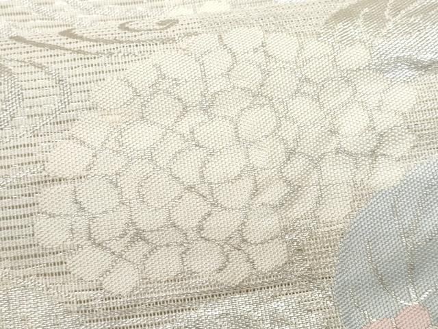 平和屋着物＊夏物 六通柄袋帯 紫陽花 銀糸 正絹 逸品 CAAW6962fb
