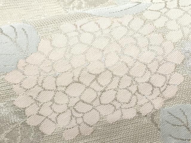平和屋着物＊夏物 六通柄袋帯 紫陽花 銀糸 正絹 逸品 CAAW6962fb
