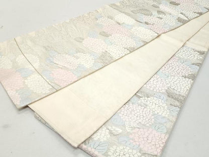 平和屋着物＊夏物 六通柄袋帯 紫陽花 銀糸 正絹 逸品 CAAW6962fb