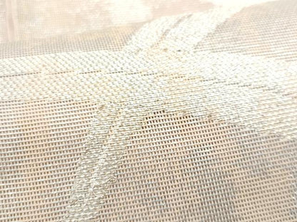 平和屋着物＊夏物 全通柄袋帯 芝草文 銀糸 正絹 逸品 CAAW6964fb