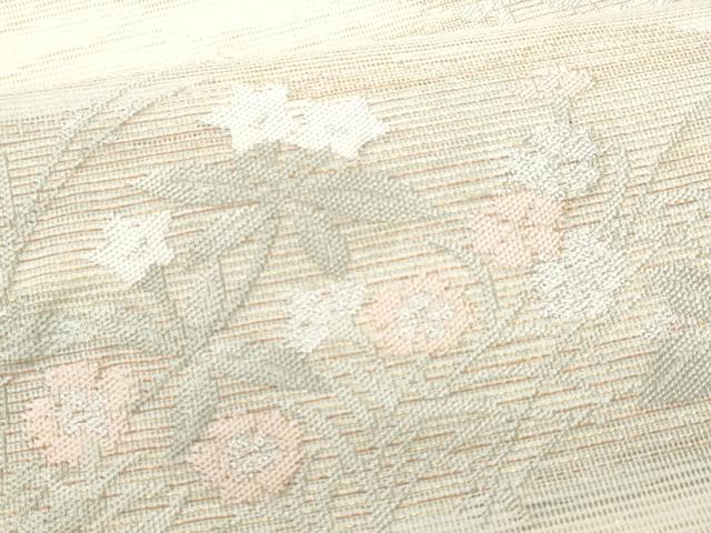 平和屋着物＊夏物 六通柄袋帯 草花文 金銀糸 正絹 逸品 CAAW6965fb