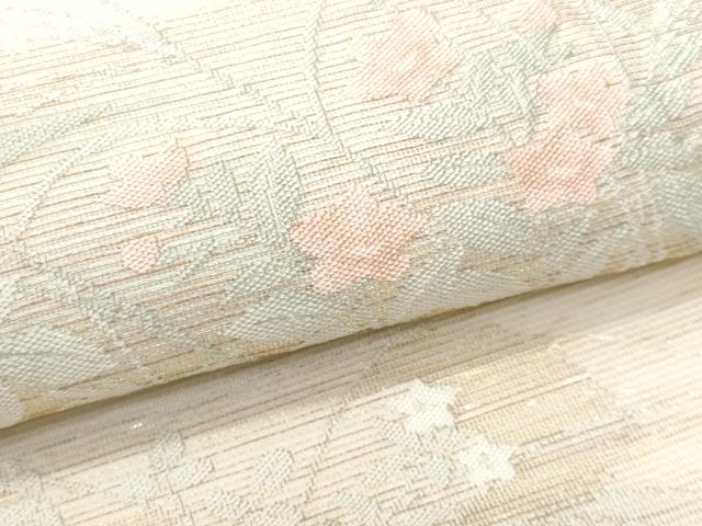 平和屋着物＊夏物 六通柄袋帯 草花文 金銀糸 正絹 逸品 CAAW6965fb