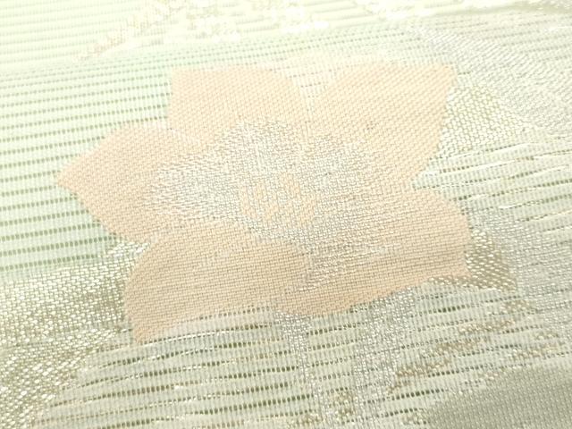 平和屋着物＊夏物 六通柄袋帯 流水草花文 金銀糸 正絹 逸品 CAAW6968fb