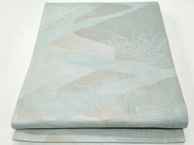 平和屋着物＊夏物 六通柄袋帯 草花文 金銀糸 正絹 逸品 CAAW6971fb