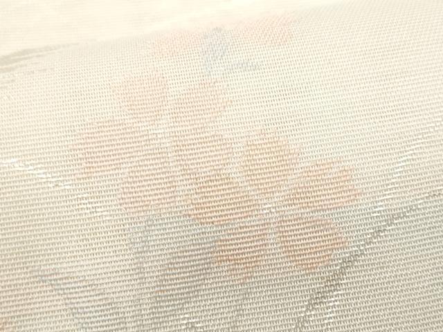 平和屋着物＊夏物 六通柄袋帯 草花文 銀糸 正絹 逸品 CAAW6972fb