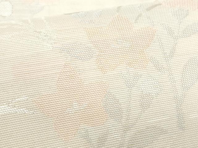 平和屋着物＊夏物 六通柄袋帯 草花文 銀糸 正絹 逸品 CAAW6972fb