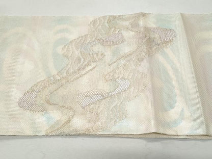 平和屋着物＊夏物 六通柄袋帯 流水文 金銀糸 正絹 逸品 未使用 CAAW6974fb