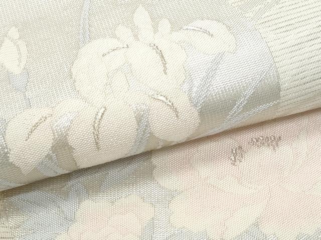 平和屋着物＊夏物 六通柄袋帯 流水花丸文 金銀糸 正絹 逸品 CAAW6981fb