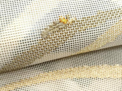 平和屋着物＊夏物 太鼓柄袋帯 芝草文 夏虫 金銀糸 正絹 逸品 CAAW6982fb