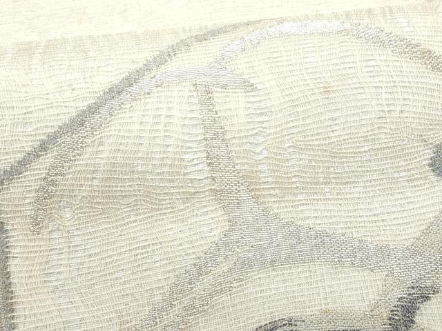 平和屋着物＊夏物 太鼓柄袋帯 櫛織 動物 銀糸 正絹 逸品 CAAW6987fb