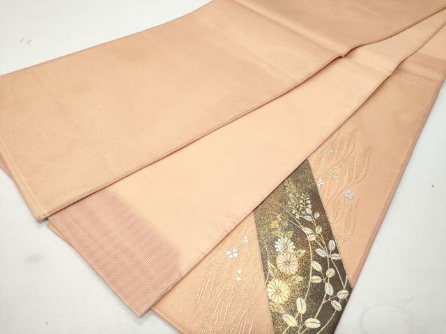 平和屋着物＊夏物 袋帯 螺鈿 草花文 金銀彩 正絹 逸品 CAAW6989fb