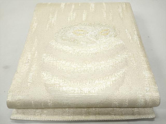 平和屋着物＊夏物　太鼓柄袋帯　フクロウ　金銀糸　正絹　逸品　CAAW6990fb