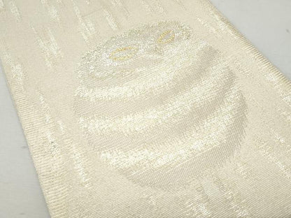 平和屋着物＊夏物　太鼓柄袋帯　フクロウ　金銀糸　正絹　逸品　CAAW6990fb