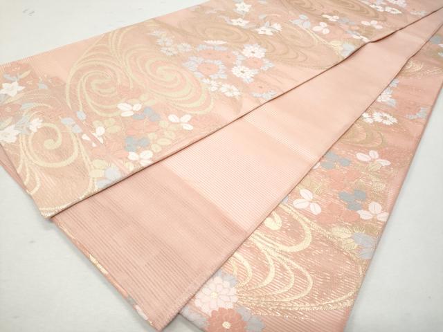 平和屋着物＊夏物 六通柄袋帯 流水枝花文 金銀糸 やまと誂製 正絹 逸品 CAAW6994fb