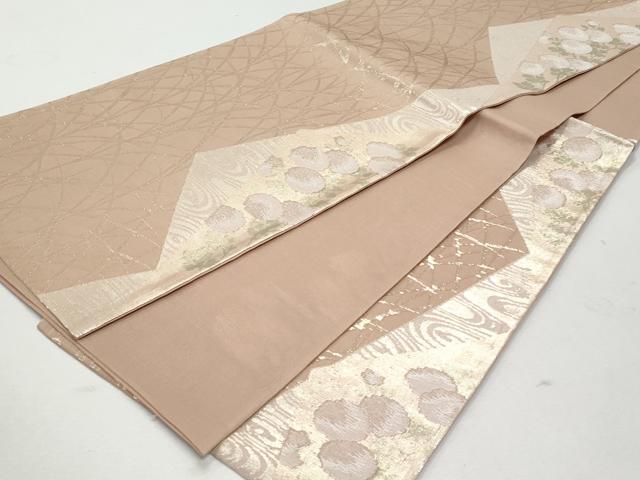 平和屋着物＊夏物 六通柄袋帯 流水花文 金銀糸 正絹 逸品 未使用 CAAW6999fb