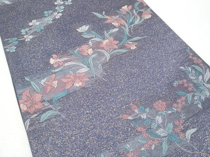 平和屋着物＊夏物 六通柄袋帯 花の万国博 金糸 正絹 逸品 未使用 CAAW7001fb
