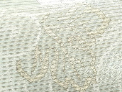 平和屋着物＊夏物 アンティーク 大正ロマン 丸帯 枝葉文 金銀糸 正絹 逸品 CAAW7012fb