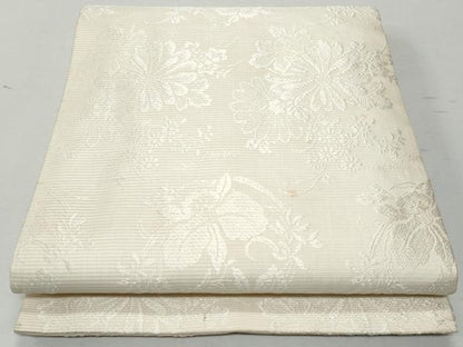 平和屋着物＊夏物 アンティーク 大正ロマン 丸帯 草花文 引き抜き帯 正絹 逸品 CAAW7013fb