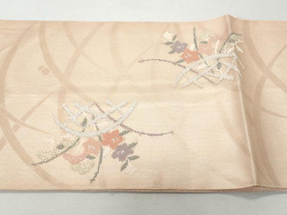 平和屋着物＊夏物 太鼓柄袋帯 桔梗 金銀糸 正絹 逸品 CAAW7022fb