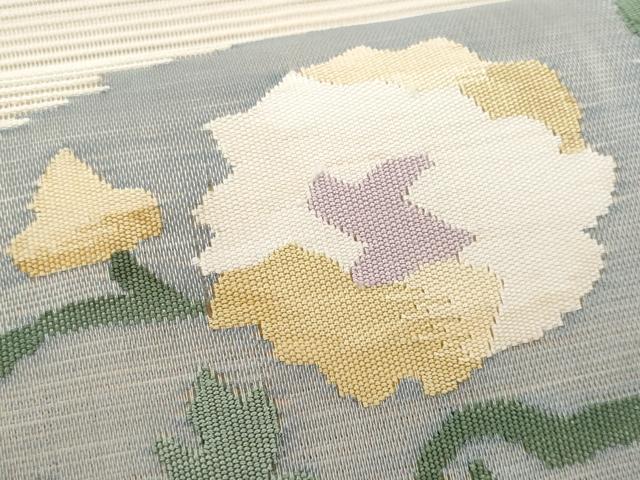 平和屋着物＊夏物 太鼓柄袋帯 六通柄 花唐草文 正絹 逸品 CAAW7023fb