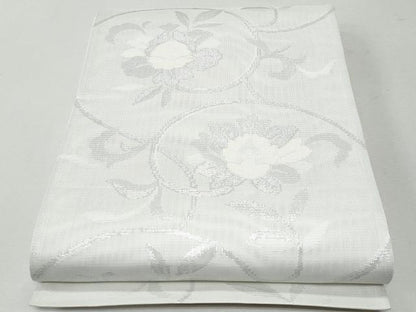 平和屋着物＊夏物 六通柄袋帯 花唐草文 銀糸 CAAW7024fb