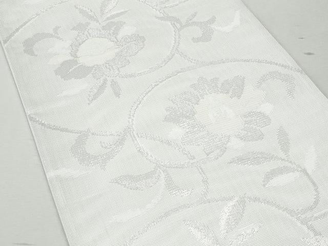 平和屋着物＊夏物 六通柄袋帯 花唐草文 銀糸 CAAW7024fb
