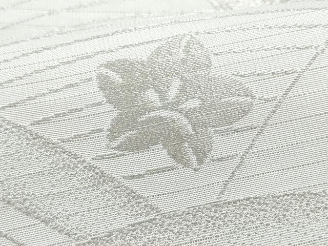 平和屋着物＊夏物 六通柄袋帯 立波花文 銀糸 CAAW7026fb