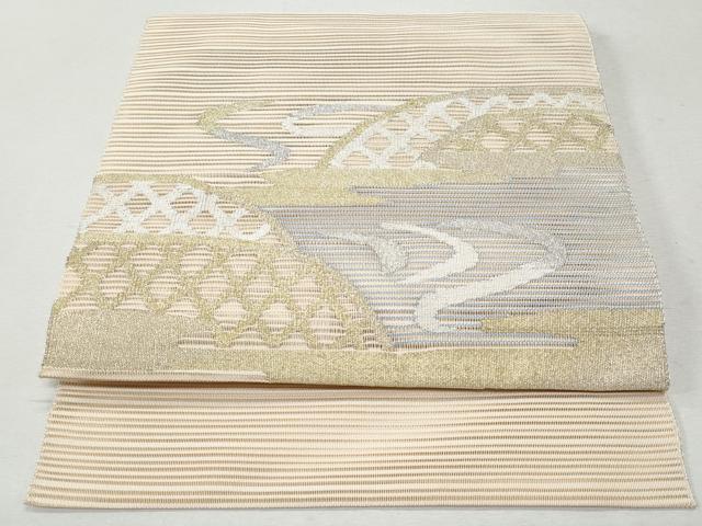 平和屋着物＊夏物 つけ帯 絽綴れ 流水籬文 金銀糸 正絹 逸品 CAAW7034fb