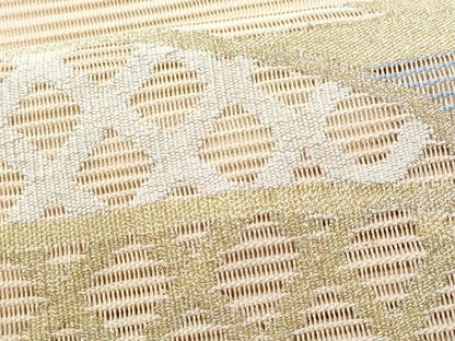 平和屋着物＊夏物 つけ帯 絽綴れ 流水籬文 金銀糸 正絹 逸品 CAAW7034fb