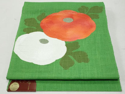 平和屋着物＊夏物 つけ帯 万寿菊 銀糸 麻 逸品 CAAW7039fb