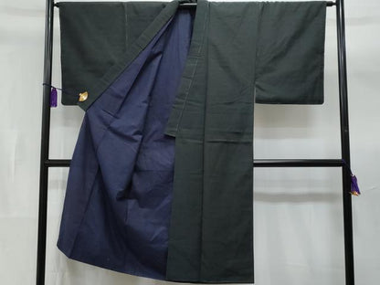平和屋着物■男性　御召　亀甲絣　正絹　逸品　CAAW7189fb