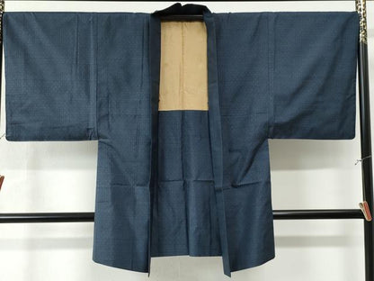 平和屋着物●男性 本場大島紬 アンサンブル 吉祥文 正絹 逸品 CAAW7201yc