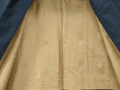 平和屋着物●男性 本場大島紬 アンサンブル 吉祥文 正絹 逸品 CAAW7201yc