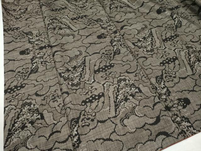 平和屋着物●本場大島紬 7マルキ 雲重ね遠山草花文 正絹 逸品 CAAW7203yc
