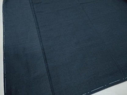 平和屋着物●男性 紬 アンサンブル 色無地 濃藍色 正絹 逸品 未使用 CAAW7217yc