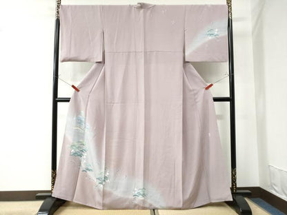 平和屋着物●十日町友禅　女流作家　遠田藤舟　訪問着　飛鳥松竹梅　暈し染め　正絹　逸品　CAAW7229yc