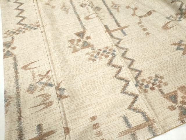 平和屋着物●上質な紬　絣文様　正絹　逸品　CAAW7246yc