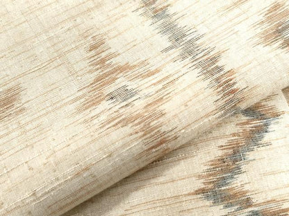 平和屋着物●上質な紬　絣文様　正絹　逸品　CAAW7246yc