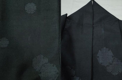 平和屋着物●結城紬 100亀甲 雪輪文 正絹 逸品 CAAW7255yc