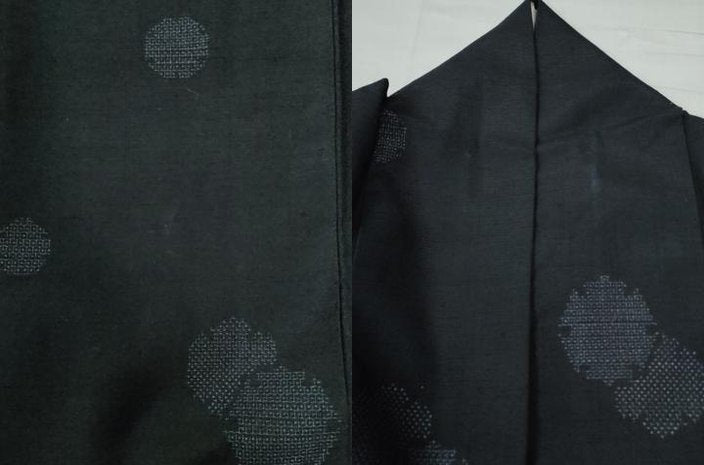 平和屋着物●結城紬 100亀甲 雪輪文 正絹 逸品 CAAW7255yc