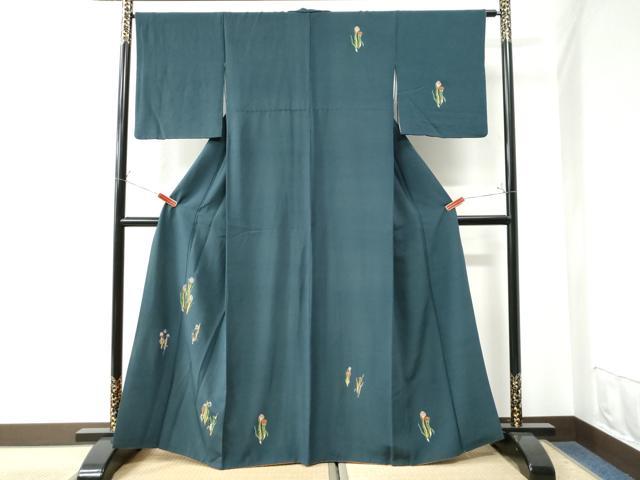 平和屋着物●訪問着 手描き 葵草花文 正絹 逸品 CAAW7263yc