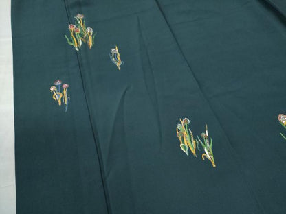 平和屋着物●訪問着 手描き 葵草花文 正絹 逸品 CAAW7263yc